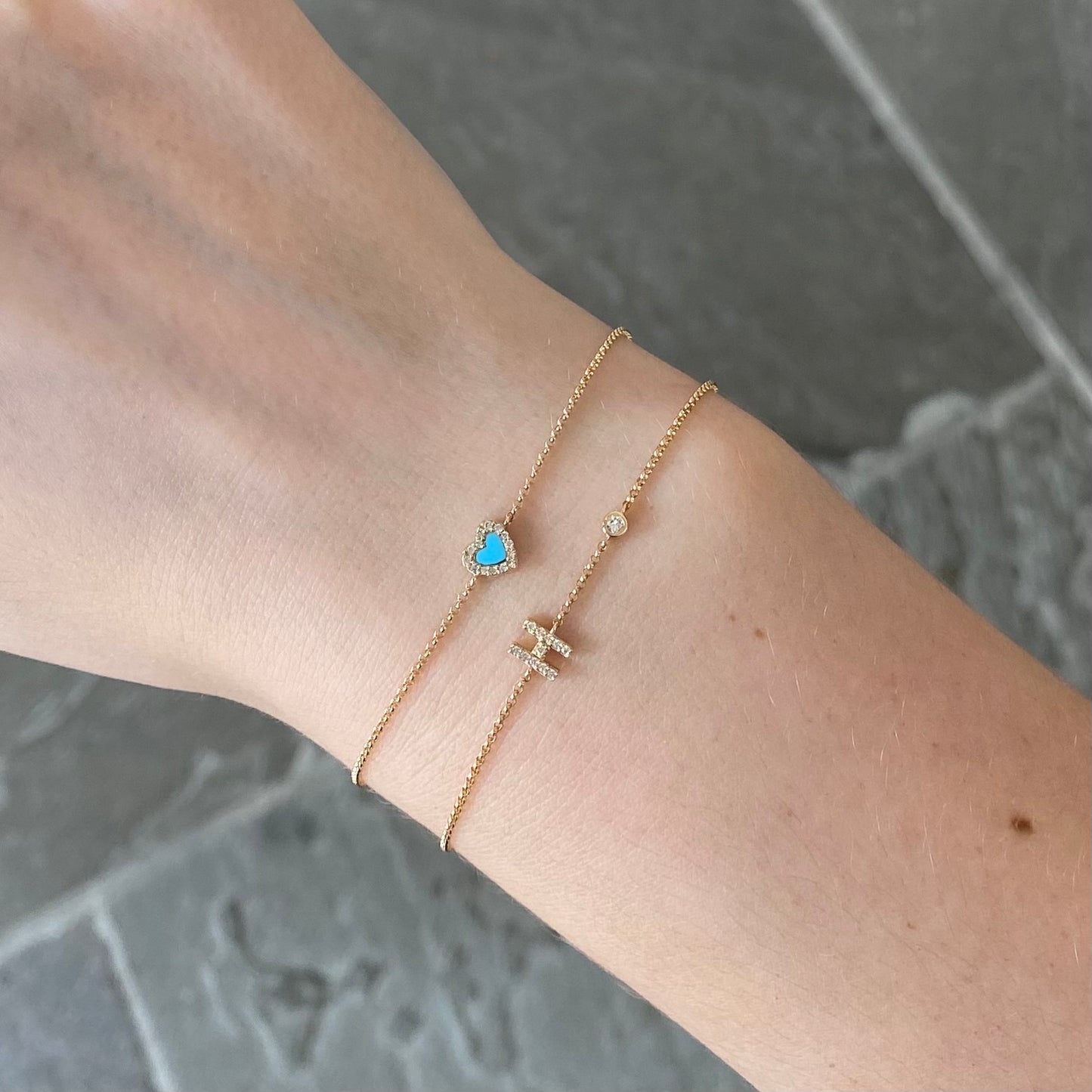 Diamond "H" Initial Bracelet