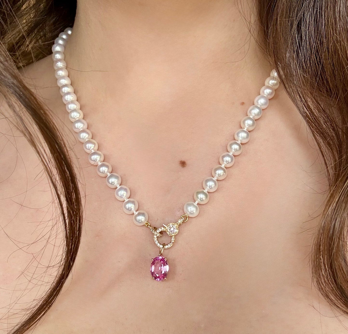 Mini Pink Topaz Pendant