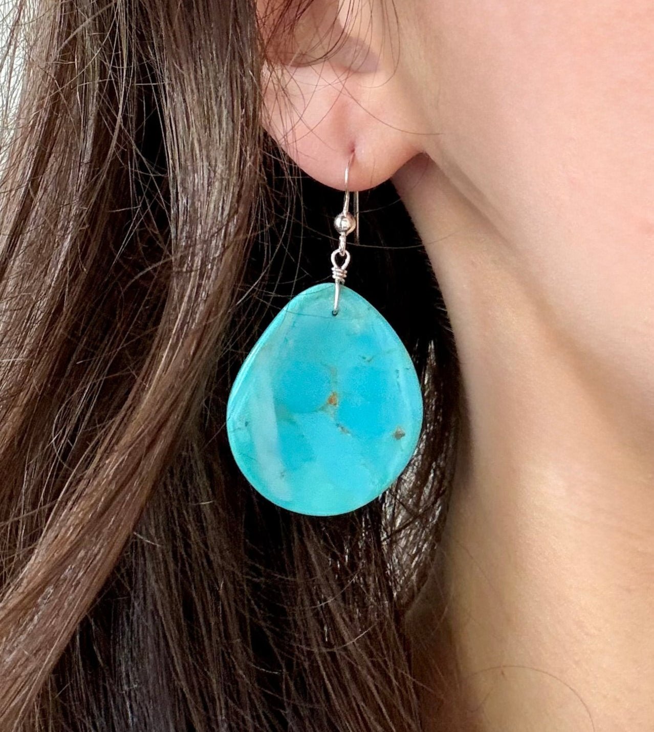 Medium Turquoise Dangle Earrings