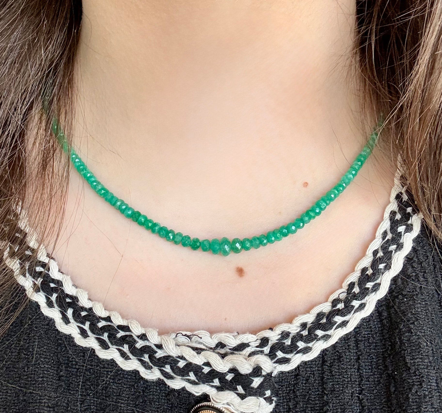 Beaded Emerald Necklace