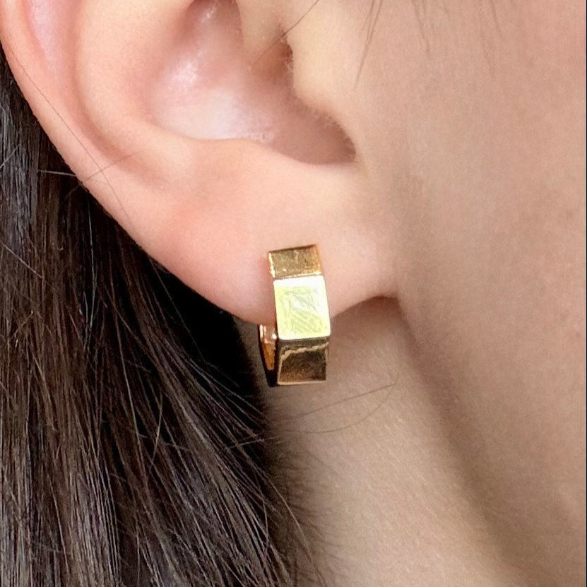 Octagonal Gold Huggies