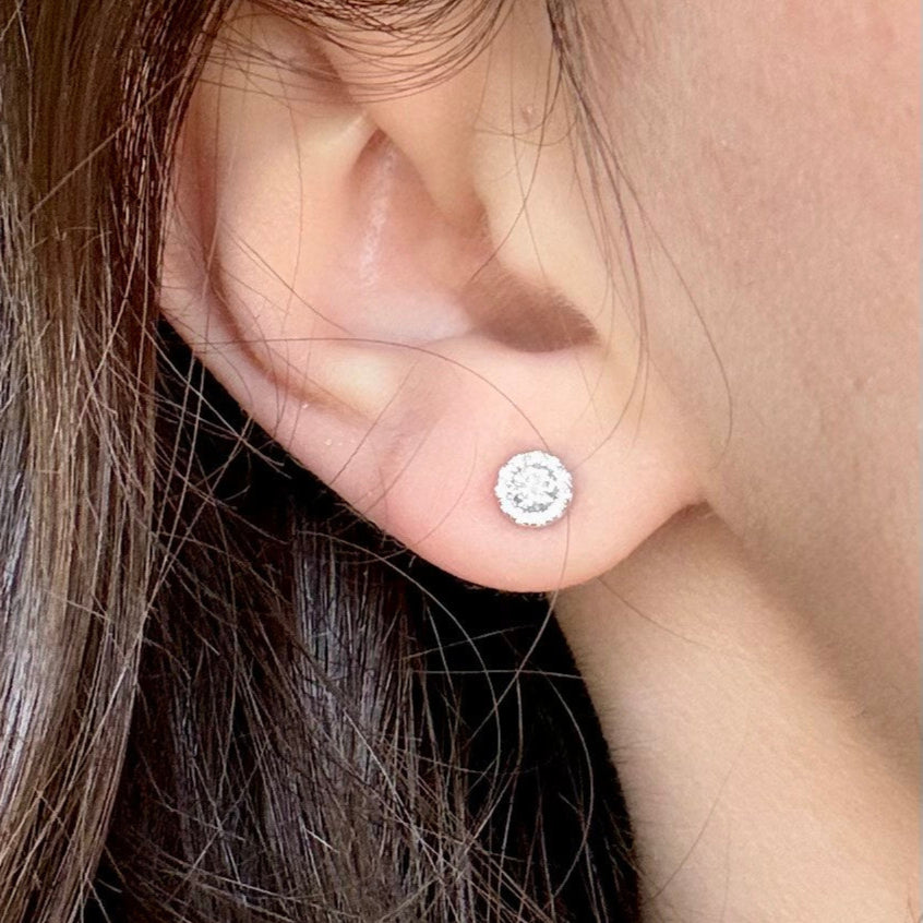 Pave Diamond Earrings