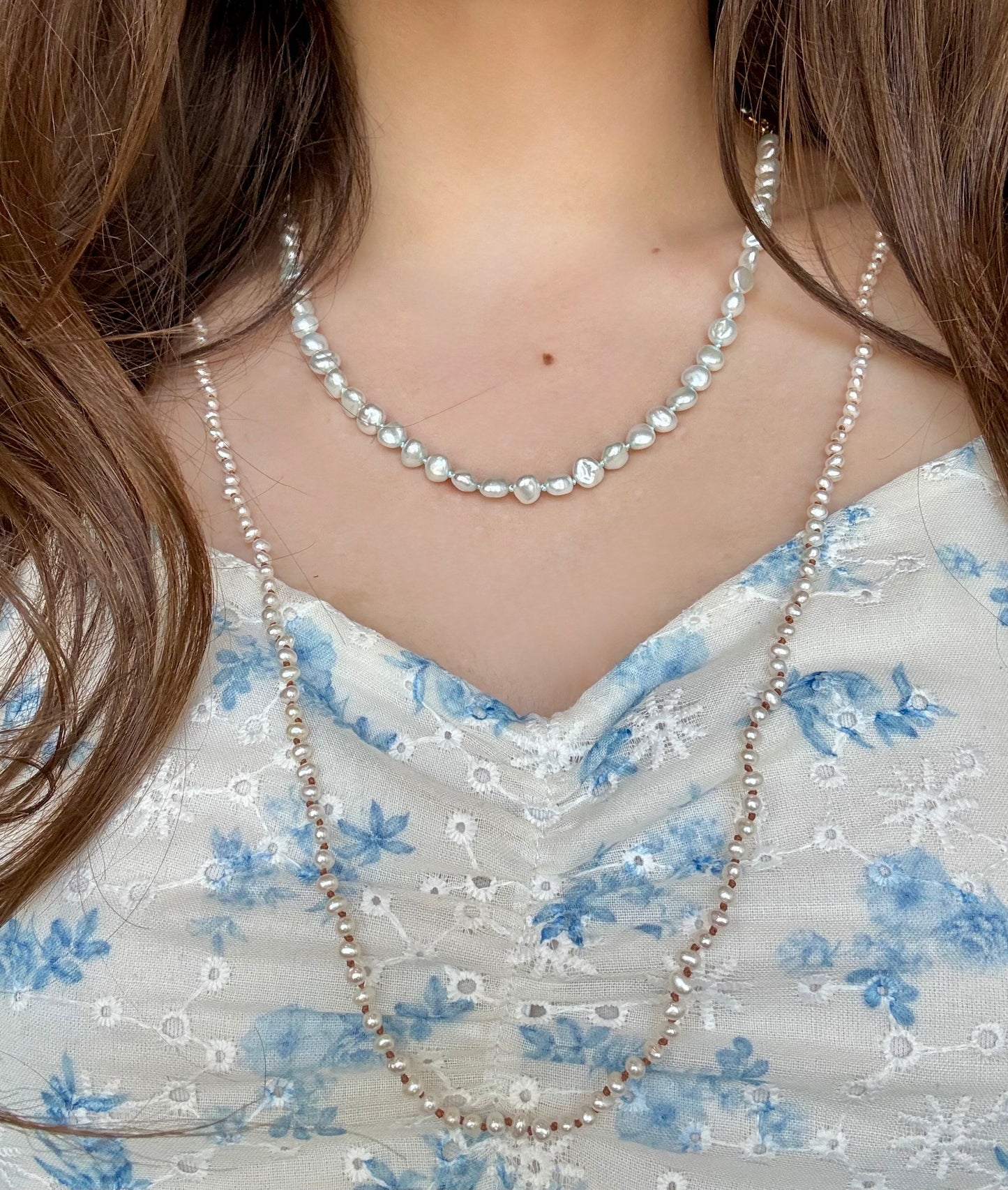 Baby Blue Freshwater Pearl Necklace