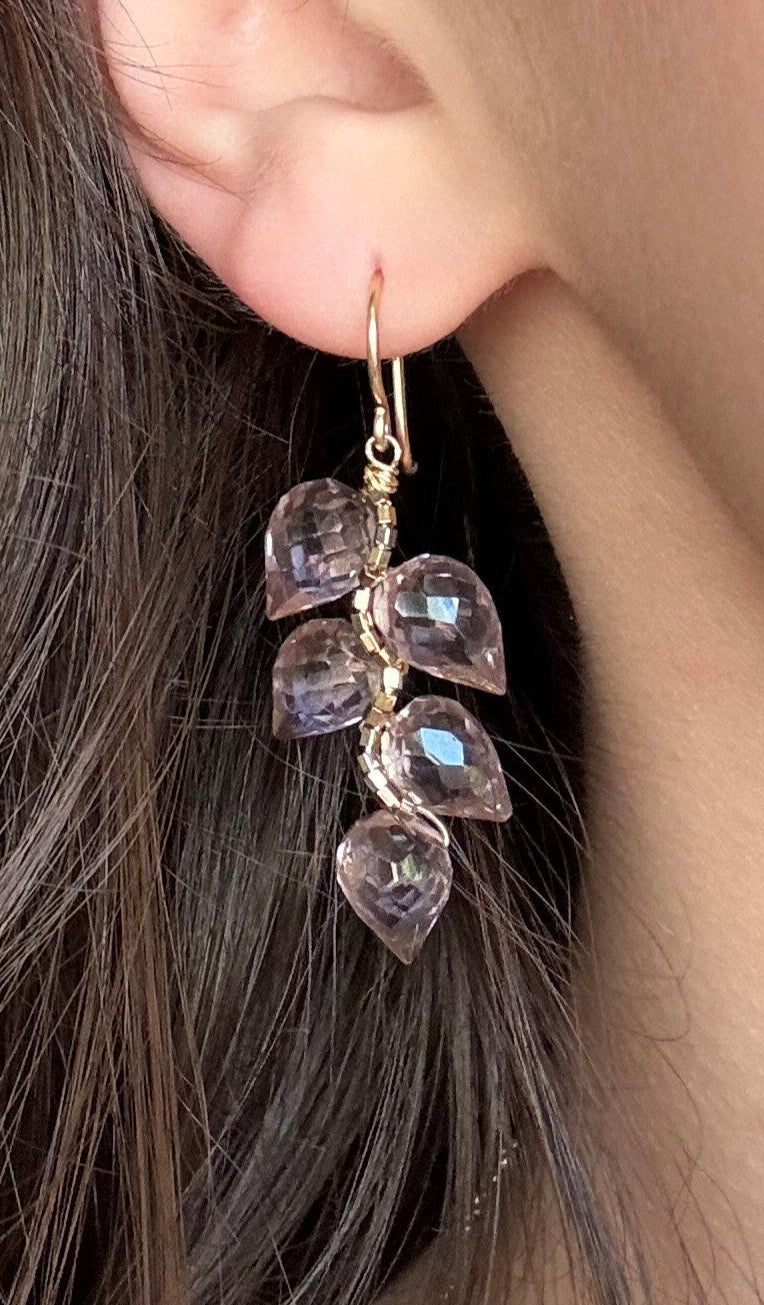 Plum Quartz Earrings