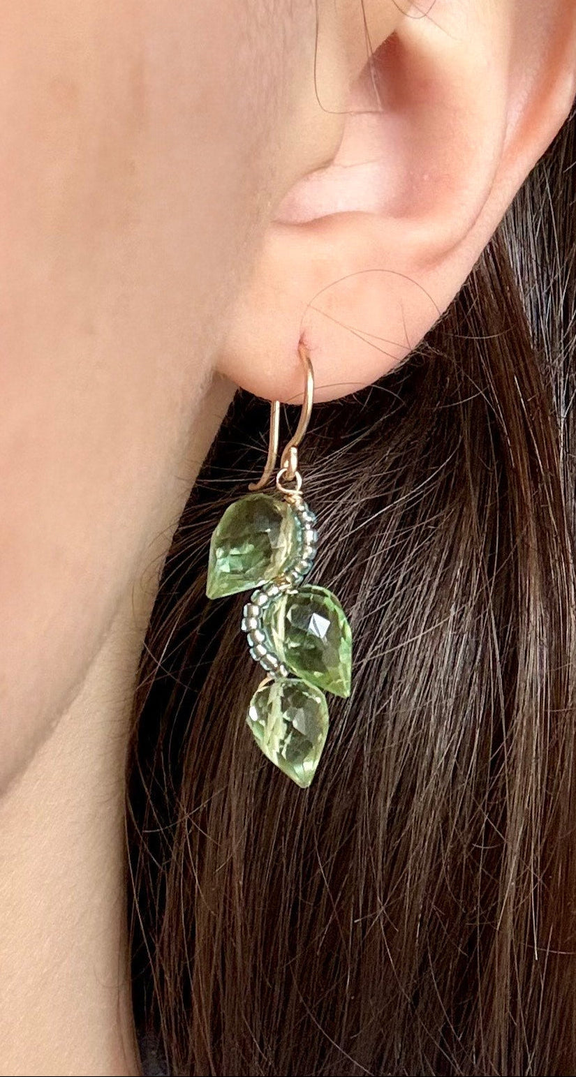 Green Quartz Earrings