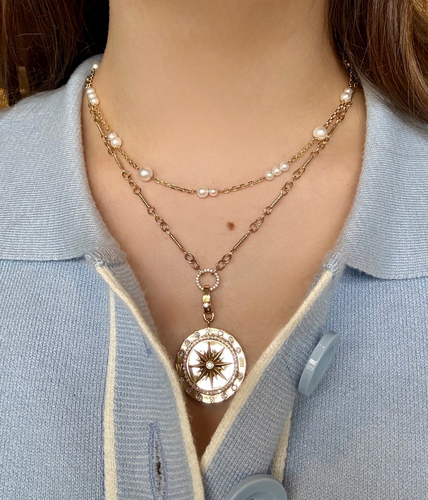 Diamond Circle Wire Wrapped Necklace