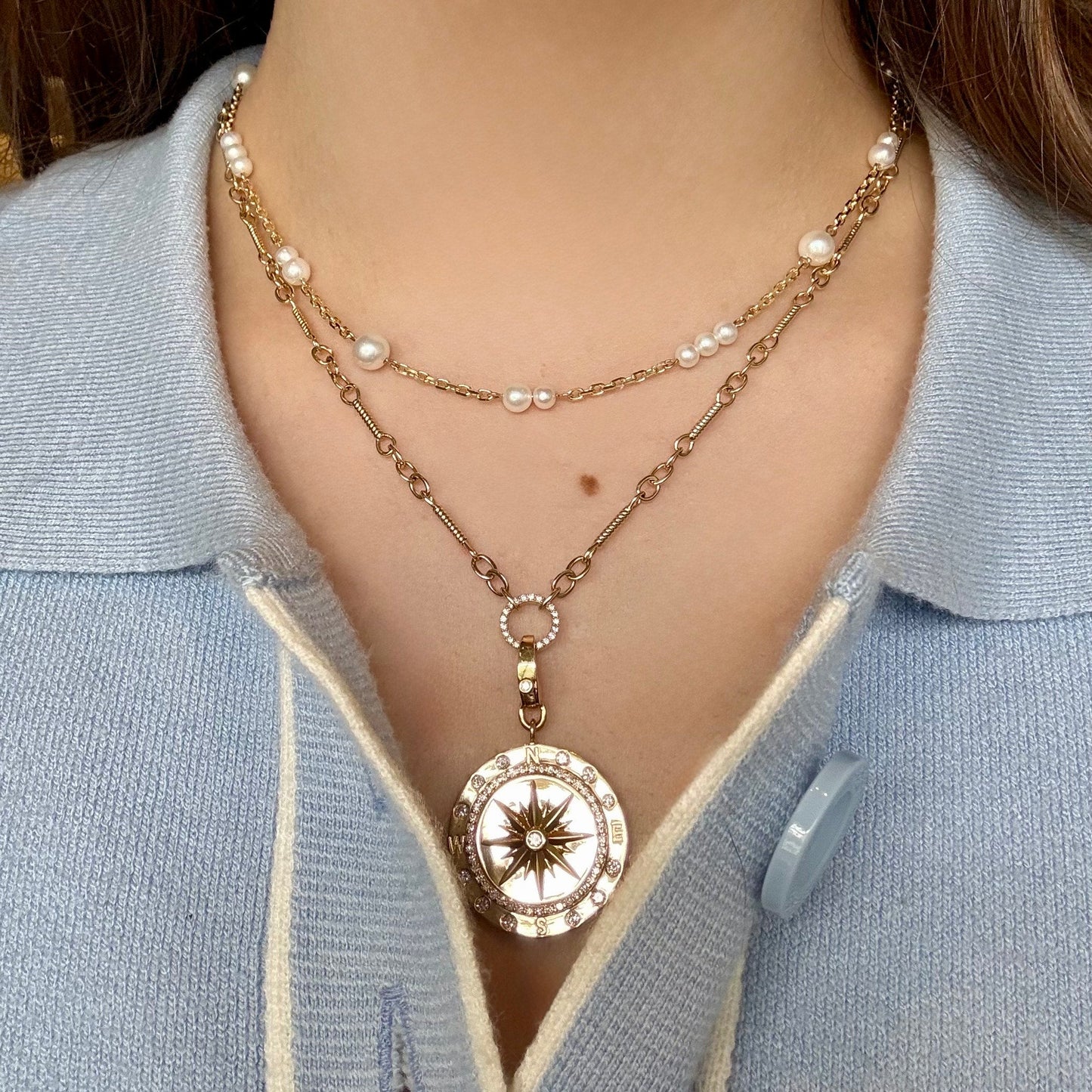 Diamond Circle Wire Wrapped Necklace