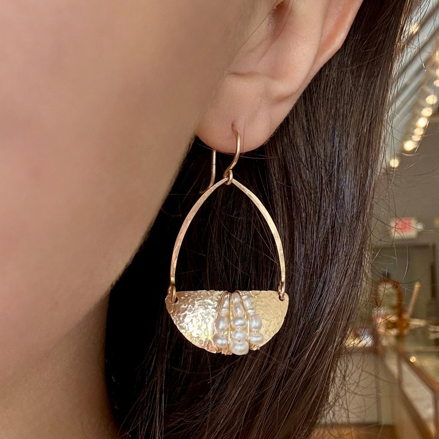 Pearl Tear Drop Earring