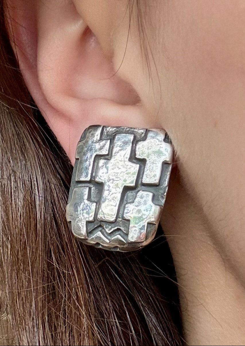 Cross Clip Earrings