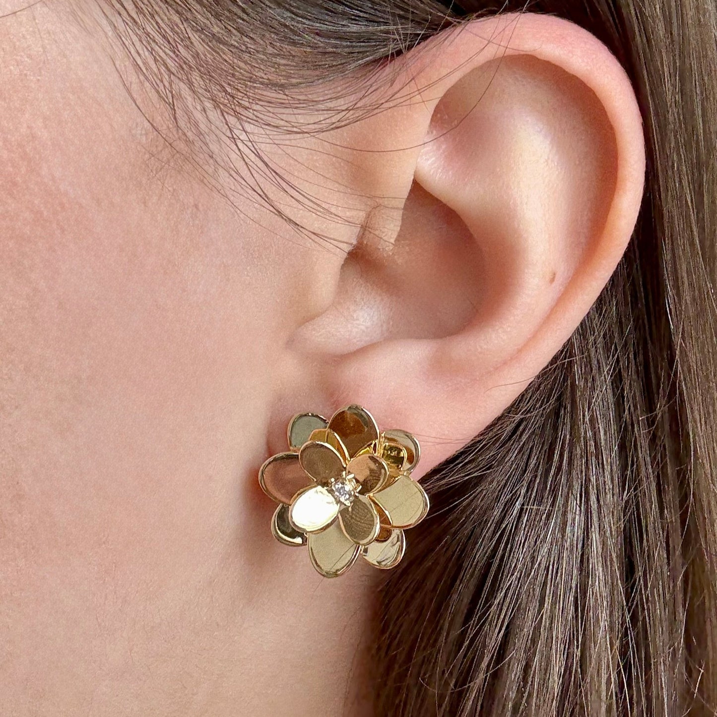 Small Flower Statement Earrings