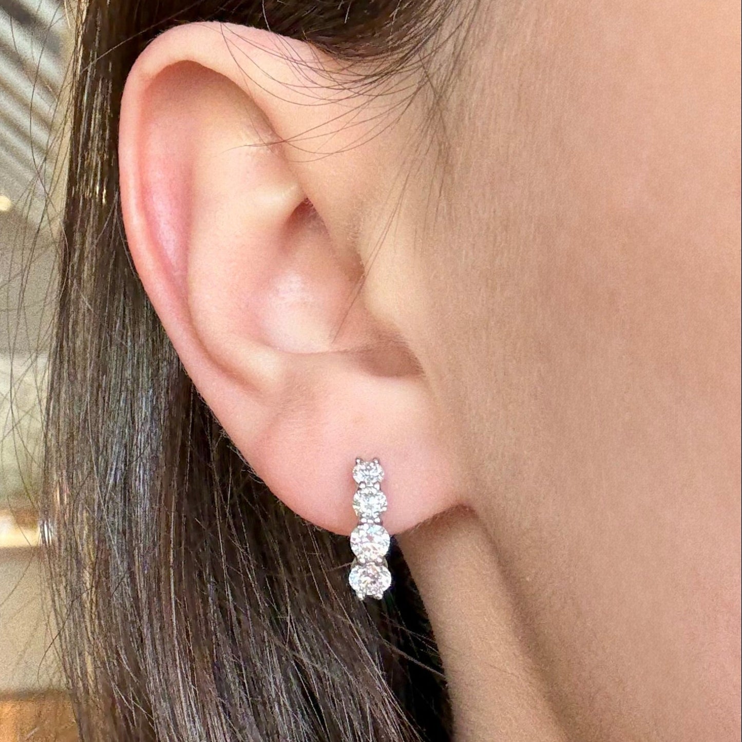 Graduated Diamond Huggies