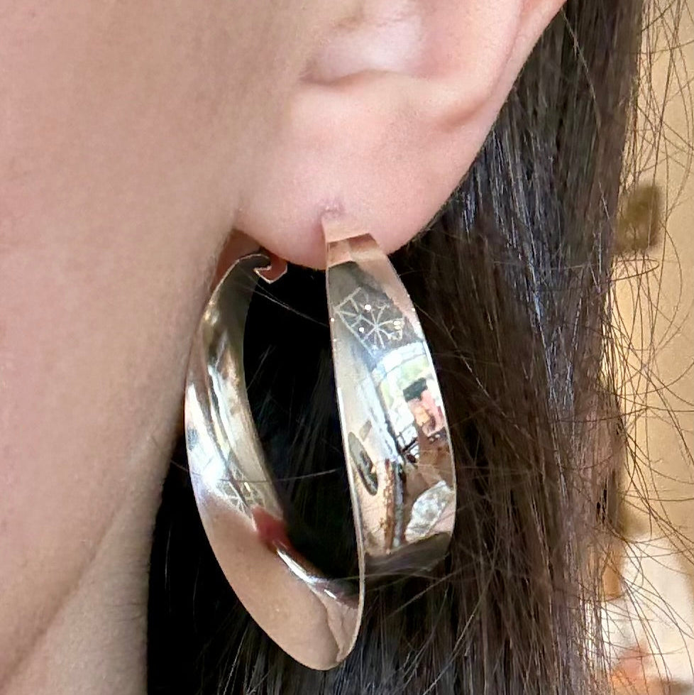 Hand Forged Hoop Earrings