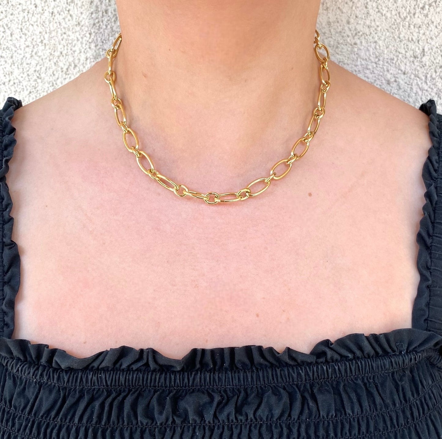 Round & Oval Chain Necklace