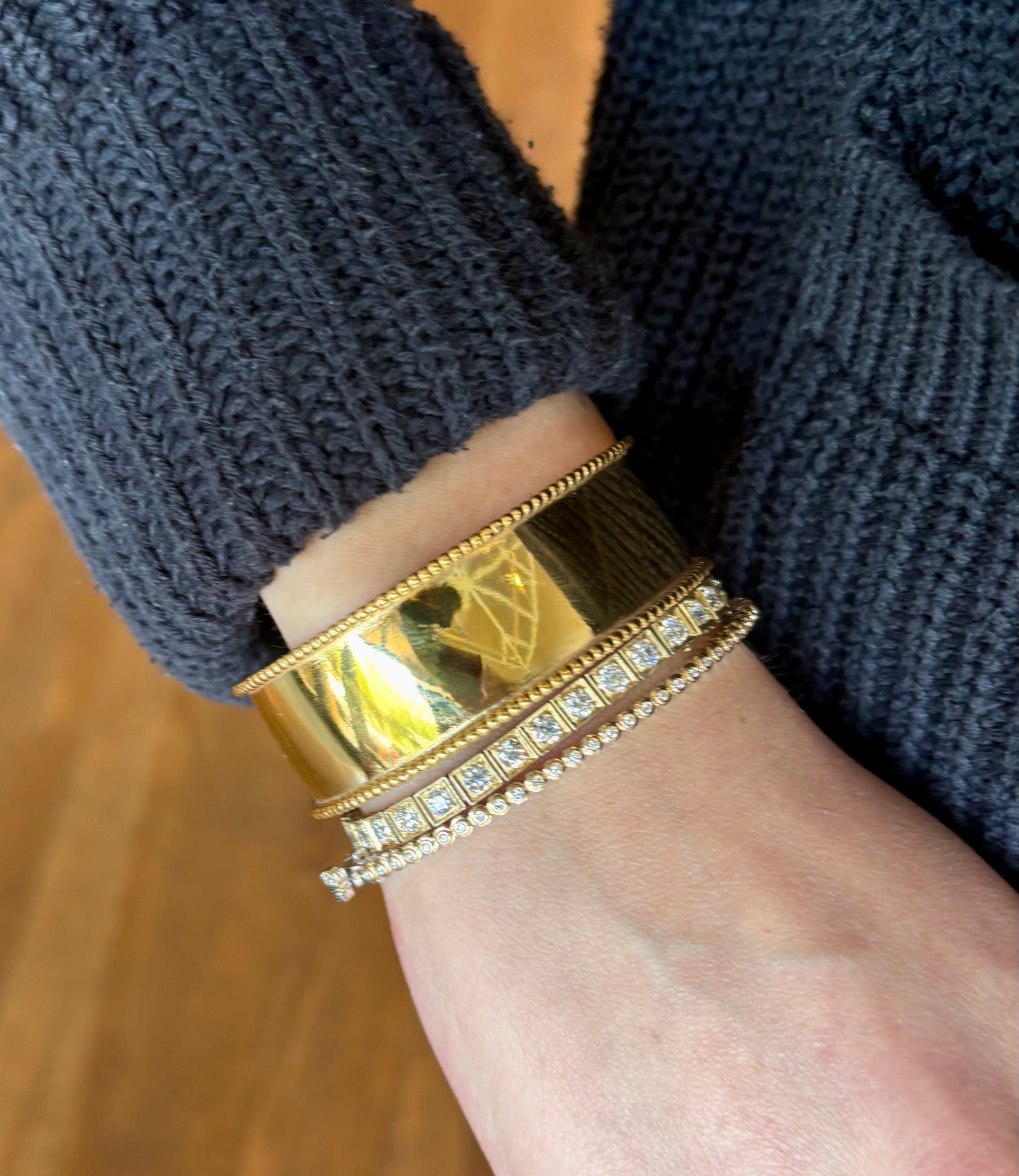 Edged Gold Cuff