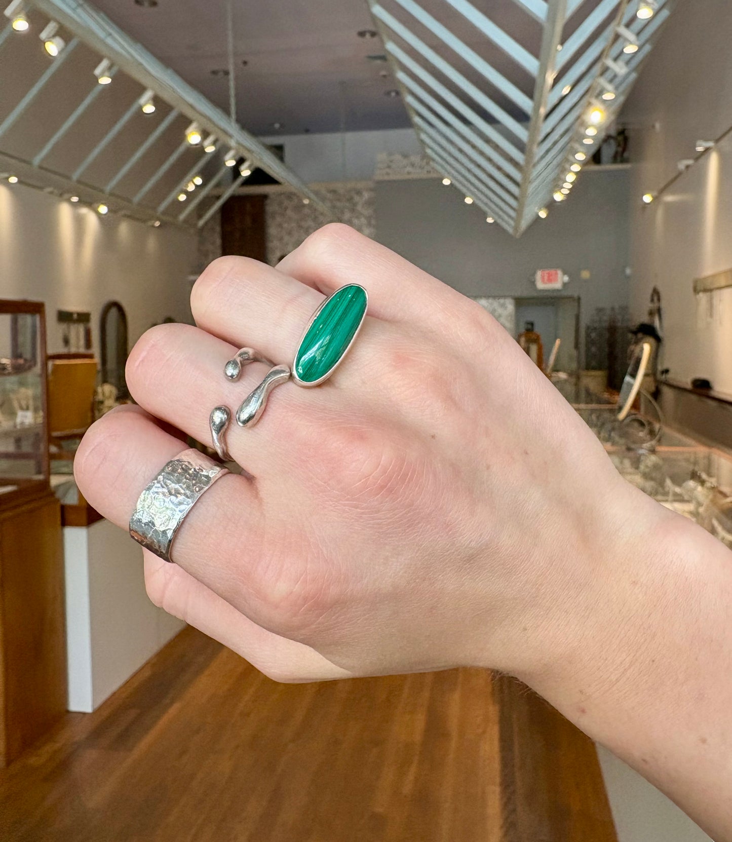 Sterling Silver Malachite Ring