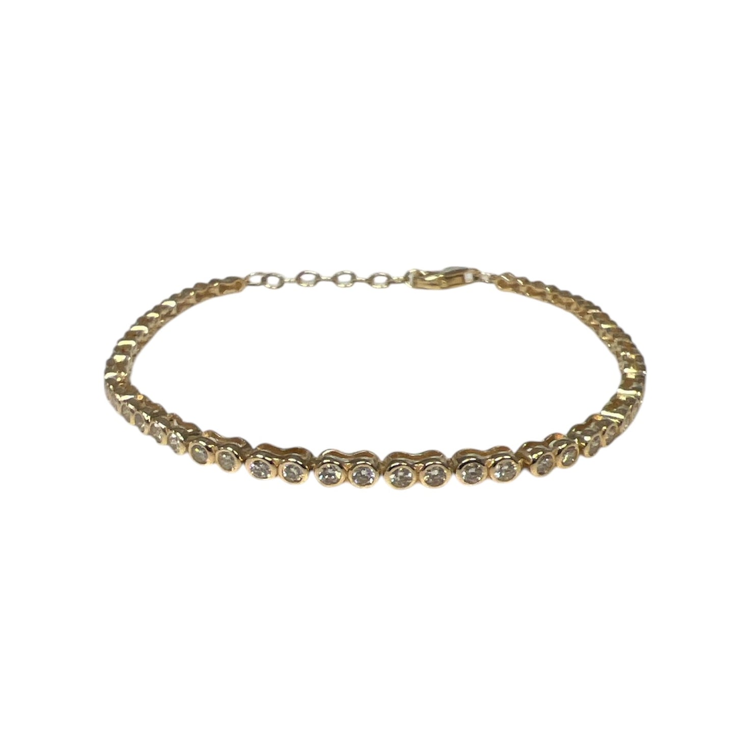 Partial Bezel Set Diamond Tennis Bracelet