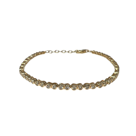 Partial Bezel Set Diamond Tennis Bracelet