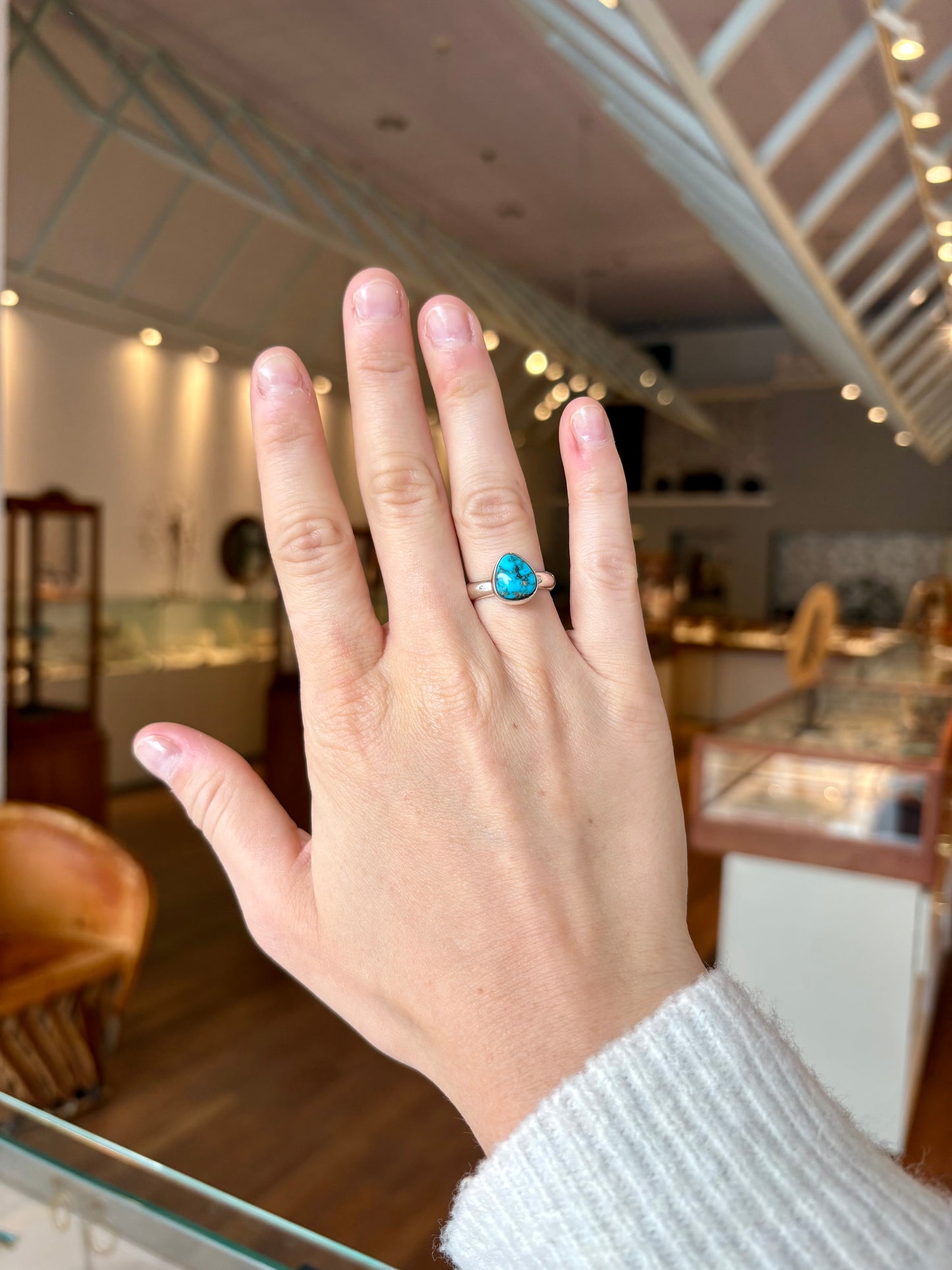 Rounded Morenci Turquoise Ring