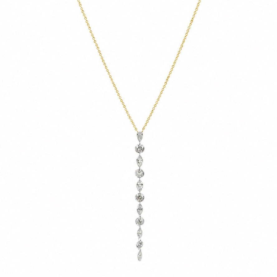 Drilled Mixed Shape Lab Grown Diamond Lariat
