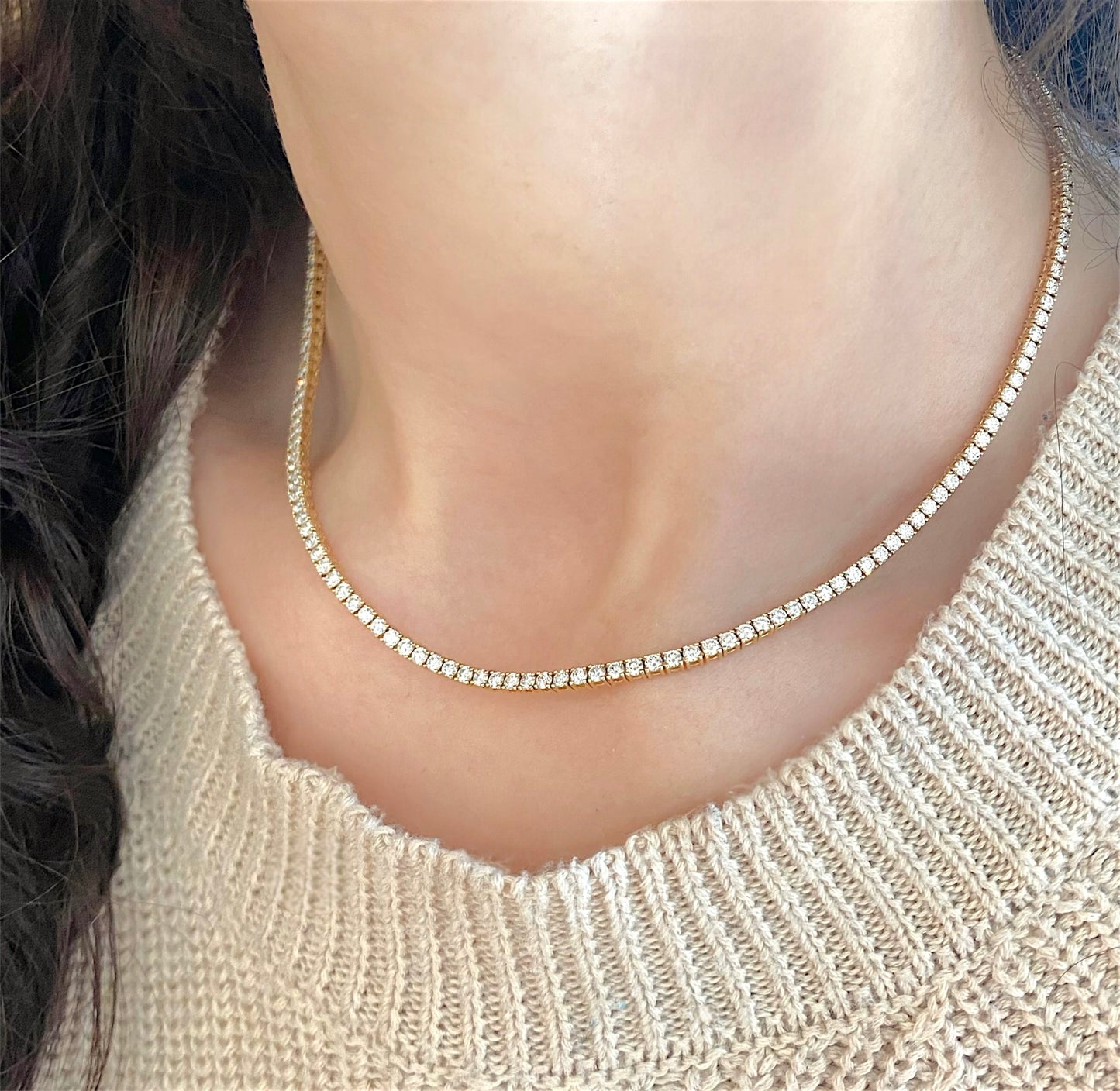 6.95 ctw Diamond Tennis Necklace