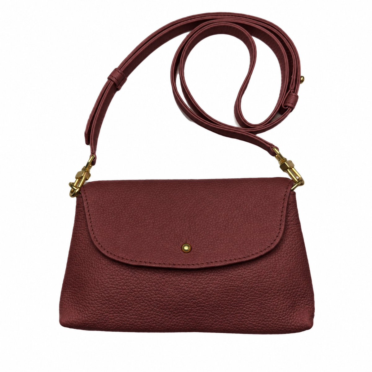 Plum Pebble Grain Kaanapali Crossbody Bag
