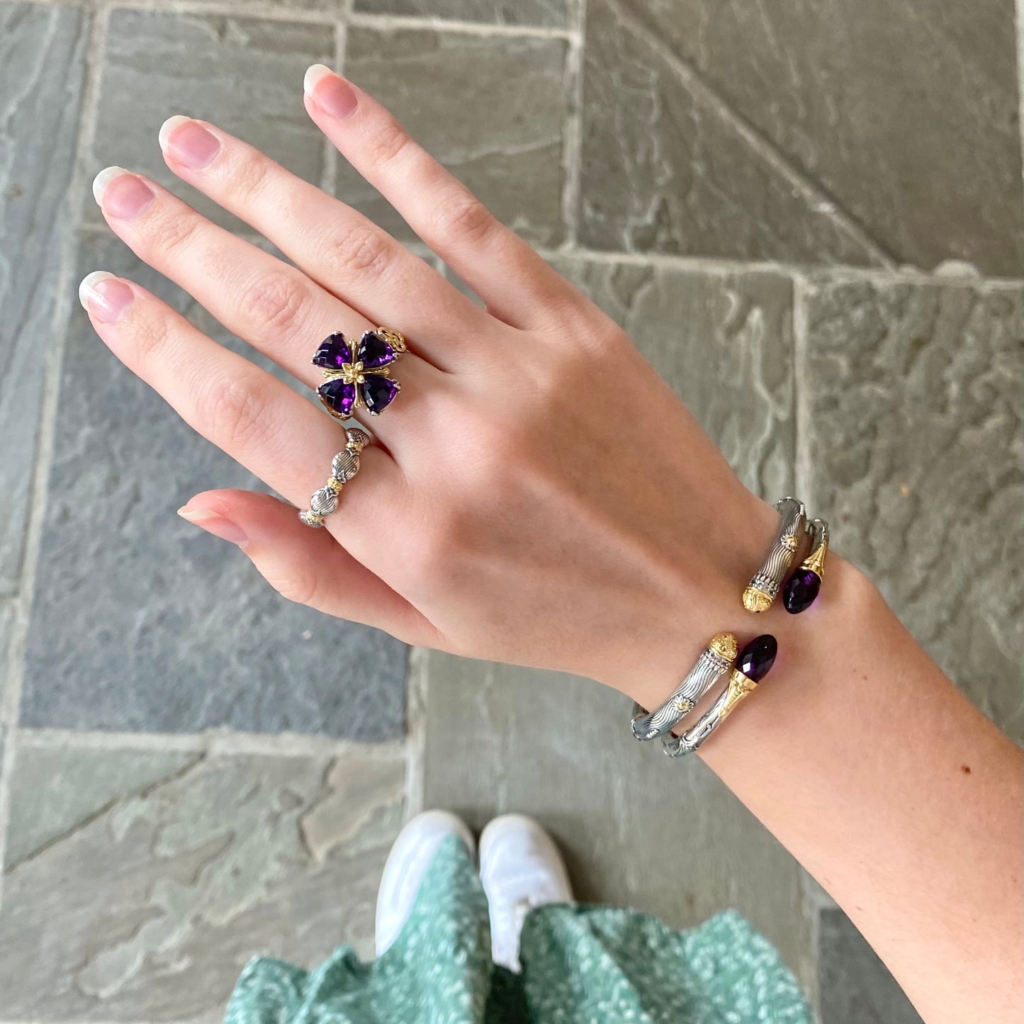 Wavy Mixed Metal Ring