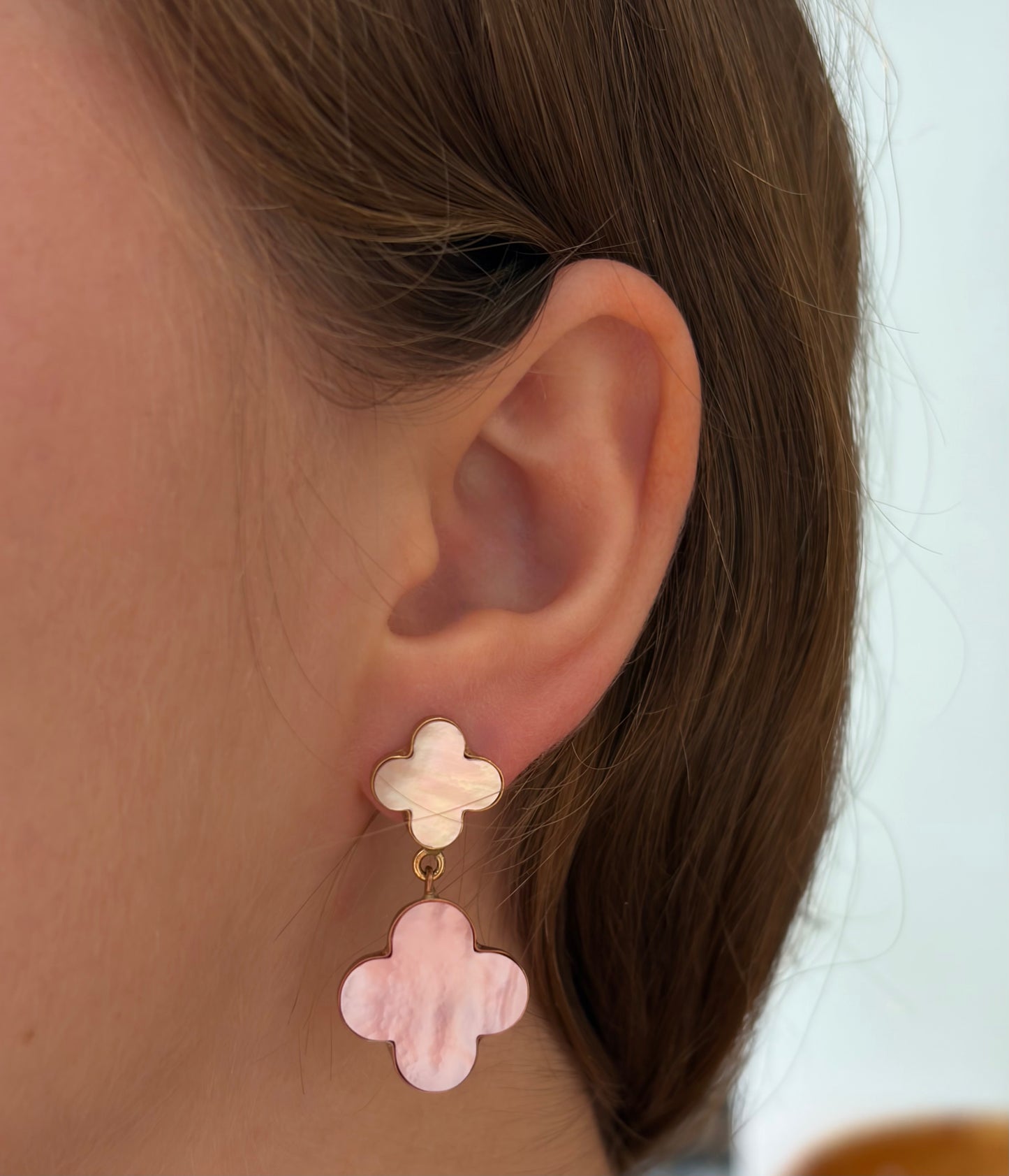 Peony Pink Pearl Earring