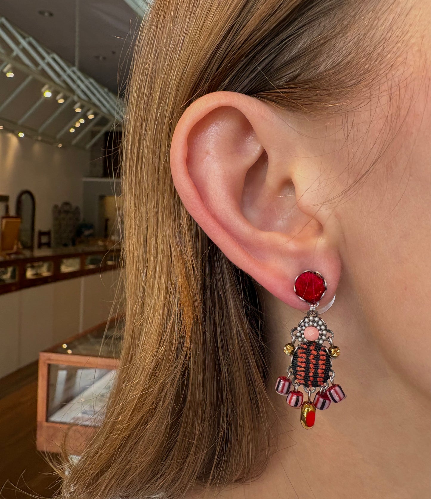 Crimson Fire Earrings