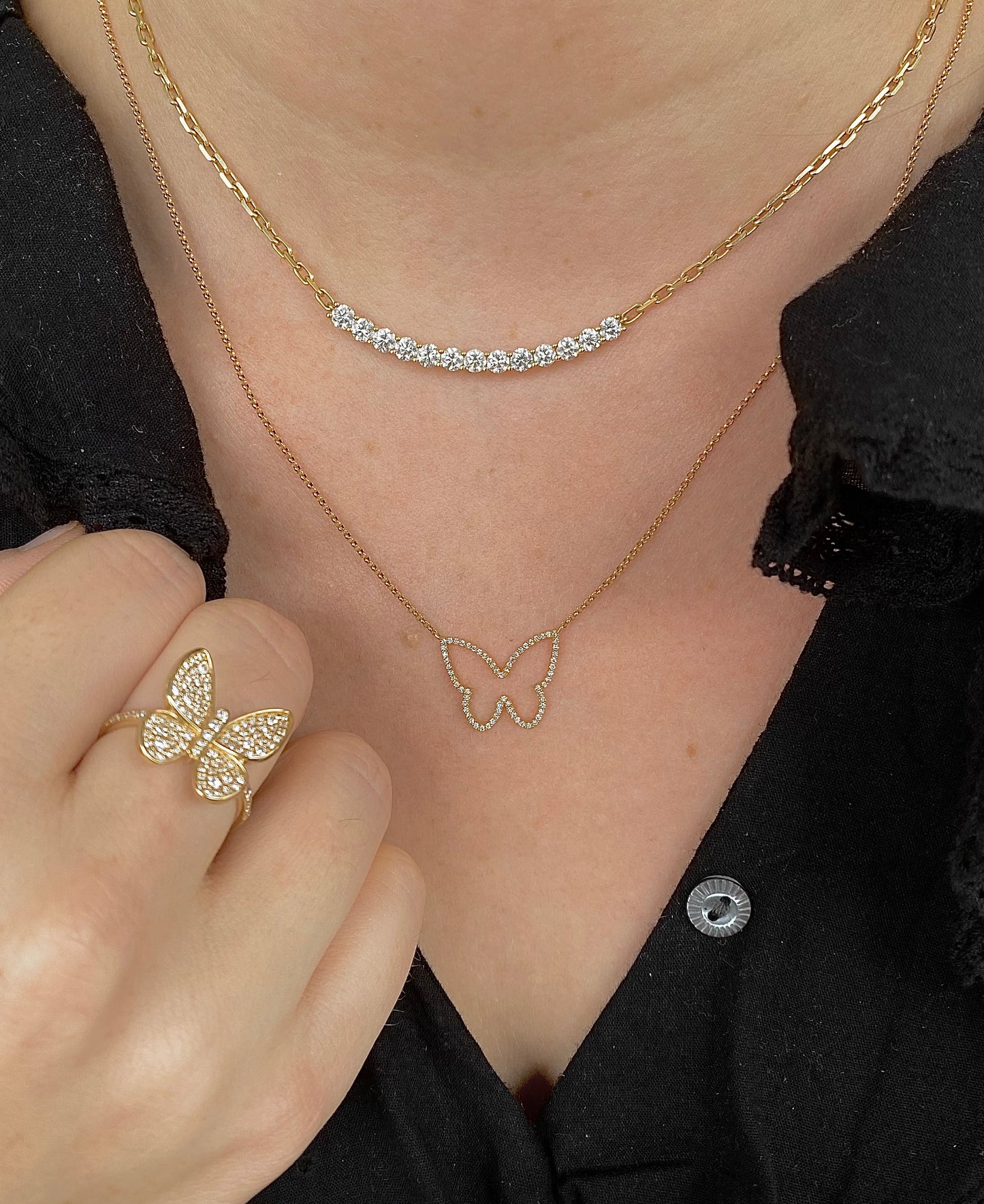 Diamond Bar Necklace