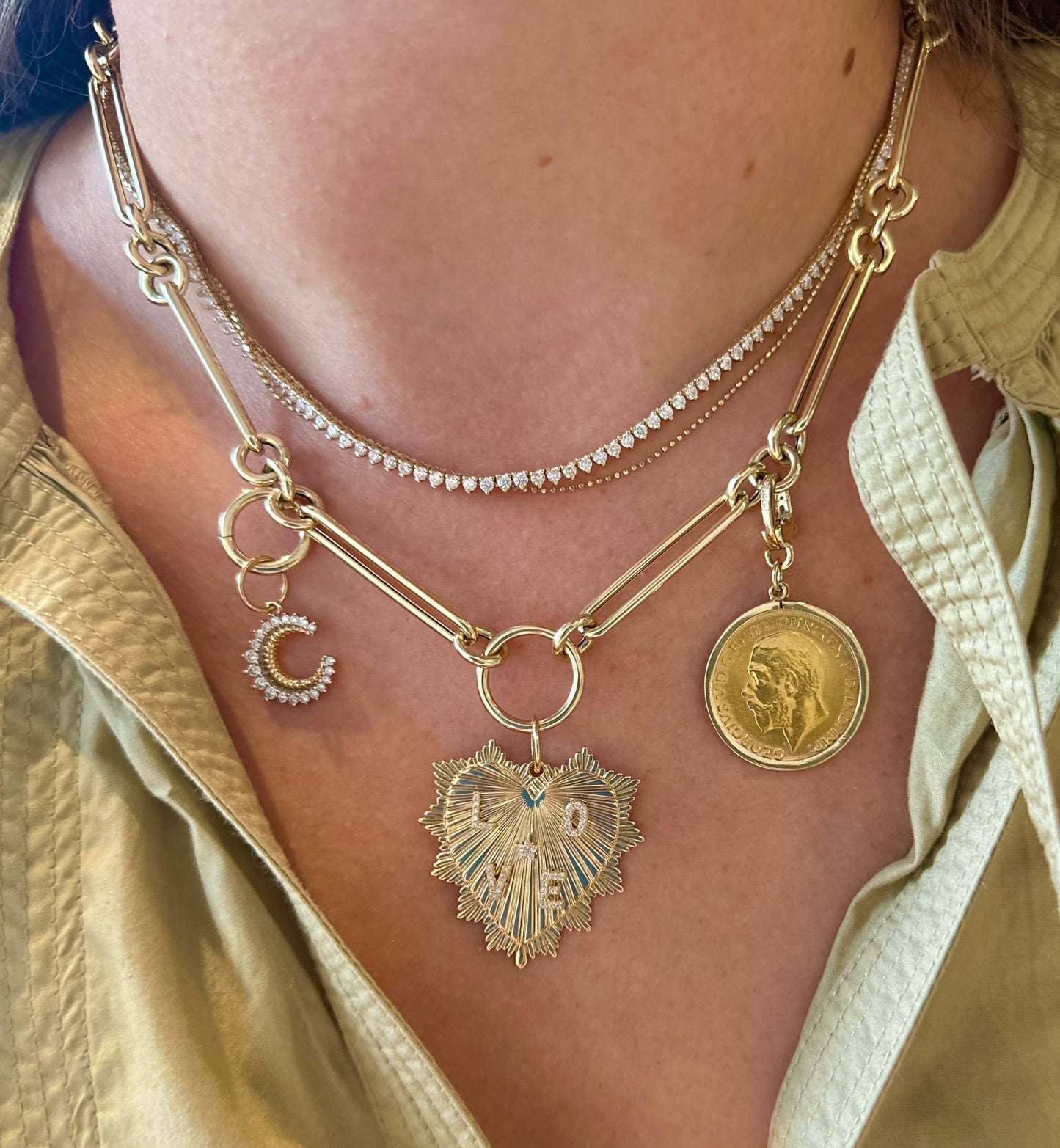 "LOVE" Heart Pendant