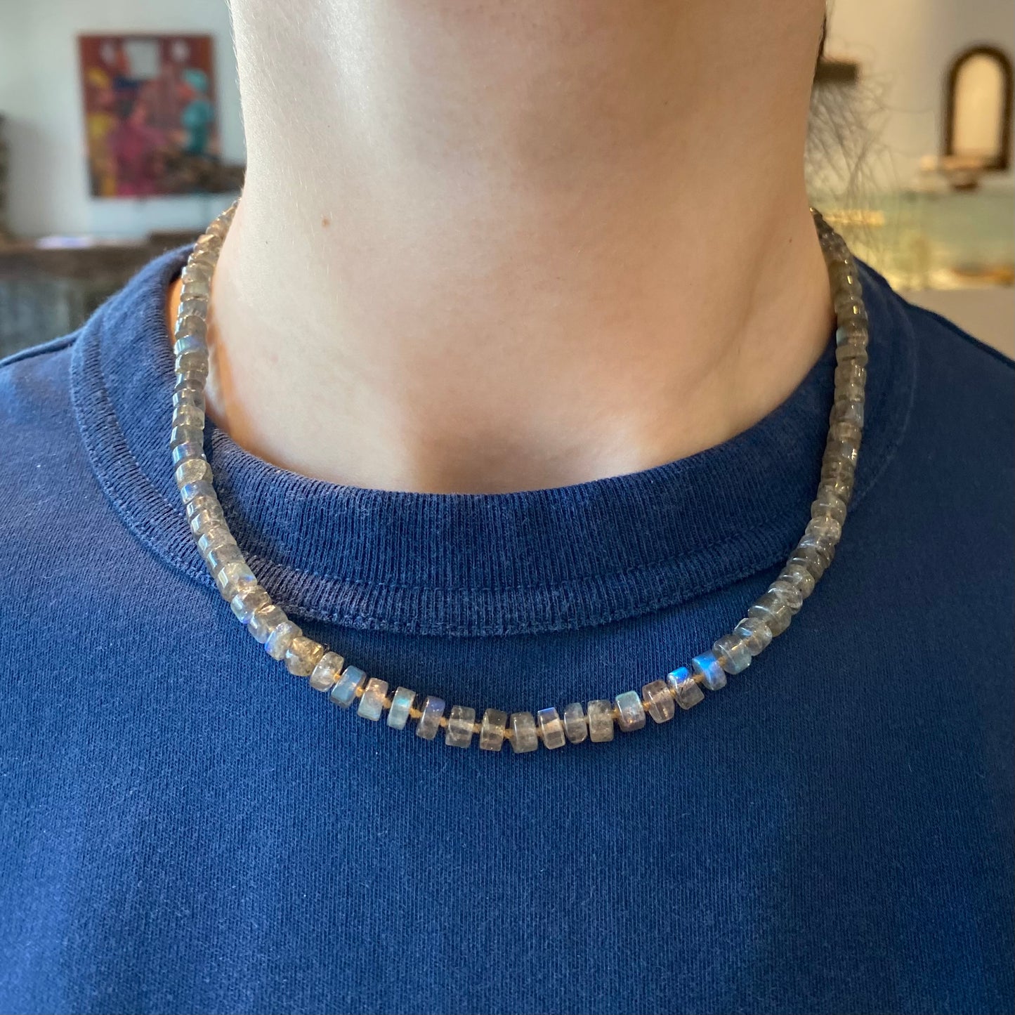 Knotted Labradorite Necklace