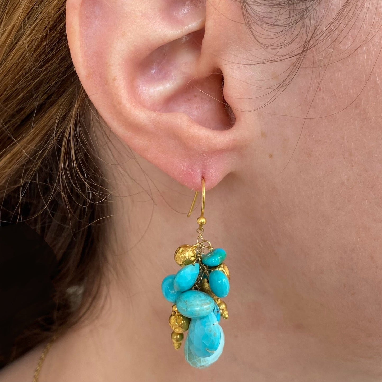 Turquoise Cluster Earrings