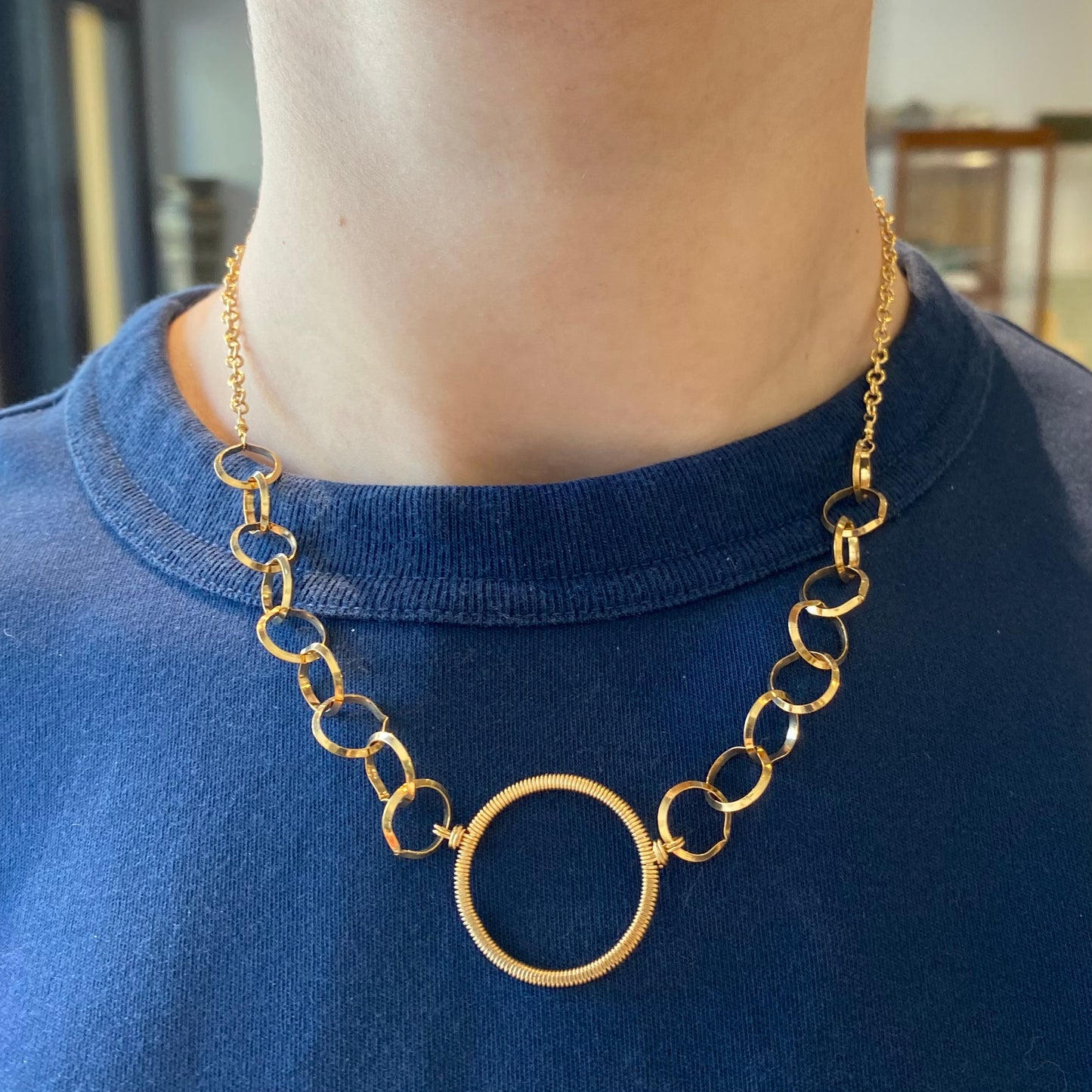 Circle Link Gold Fill Necklace