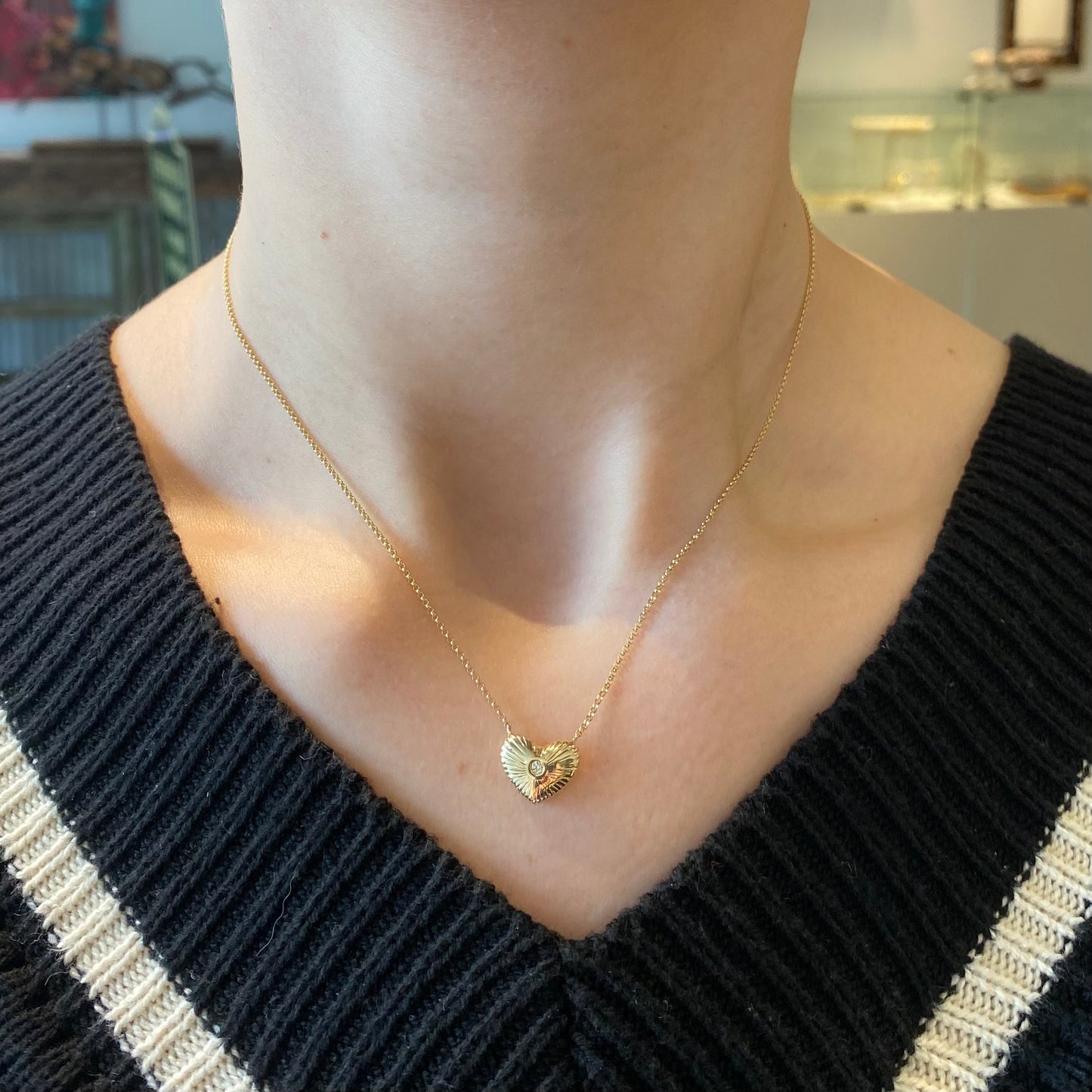 Retro Heart Necklace
