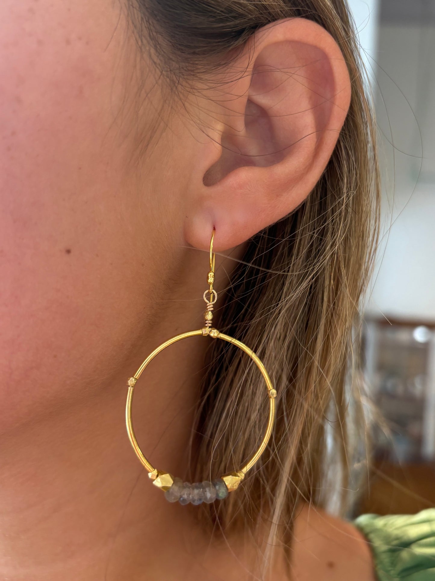 Labradorite Vermeil Earrings