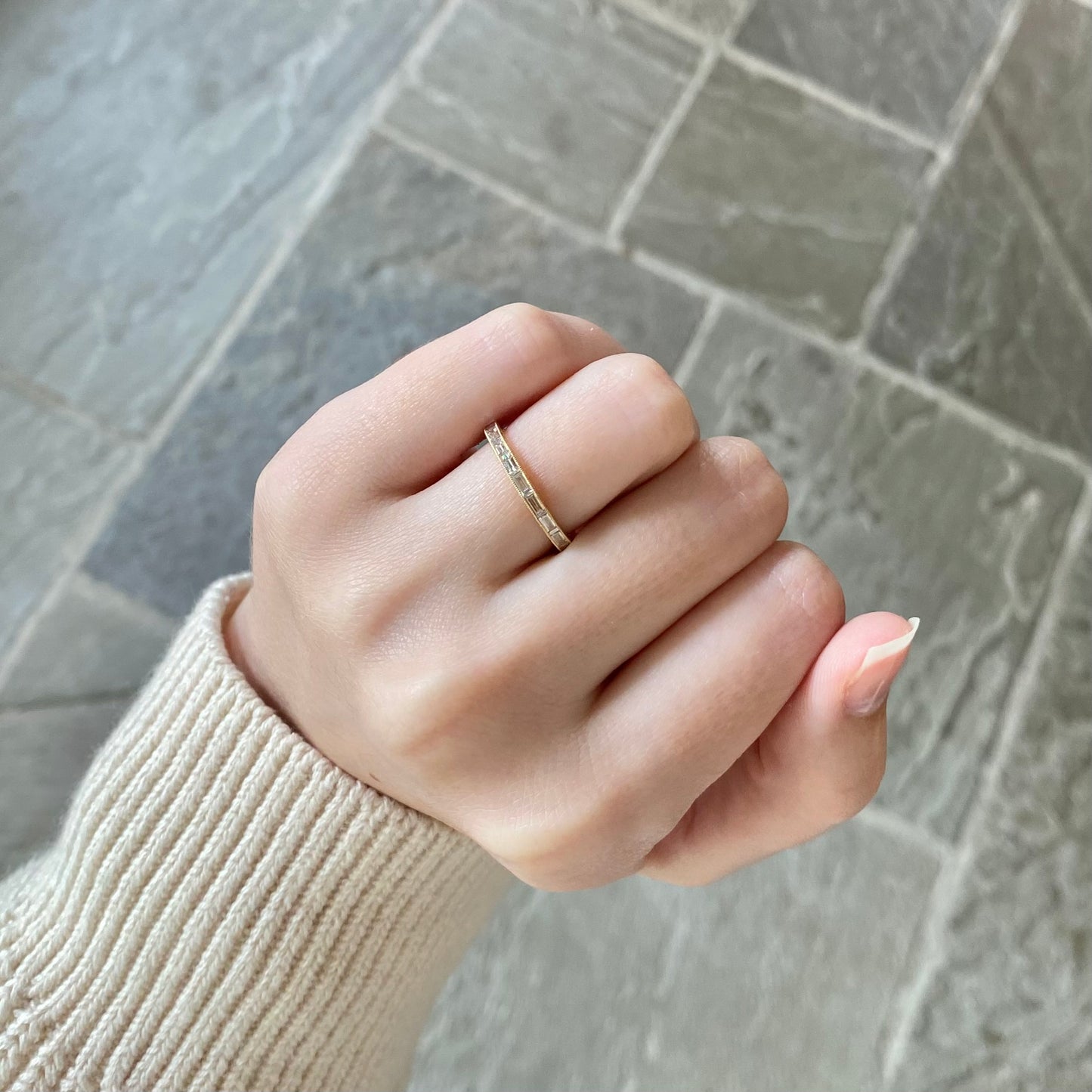 Channel Set Baguette Eternity Band