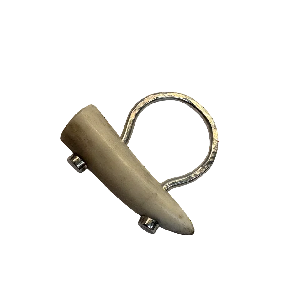 Antler Bone Silver Ring