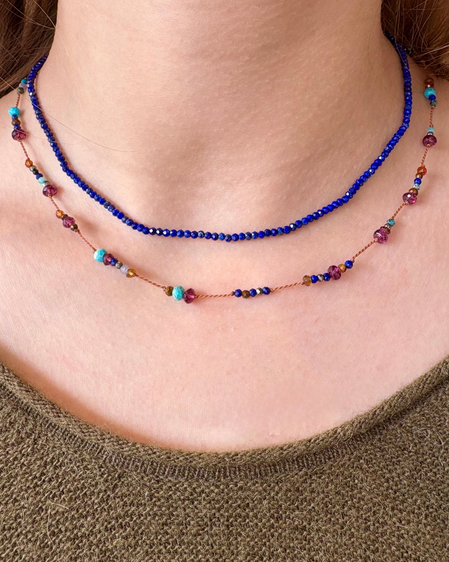 Lapis Beaded Necklace