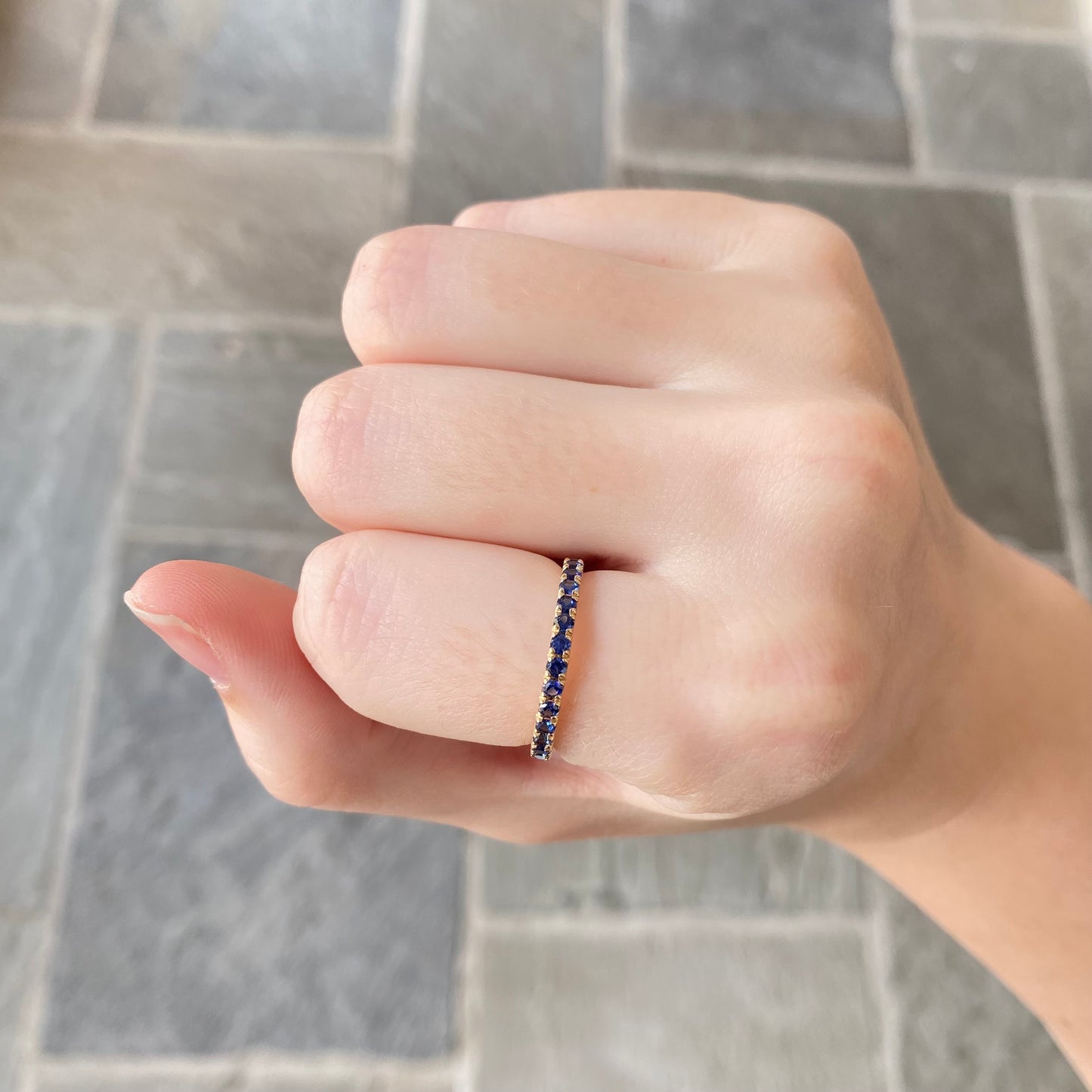 Blue Sapphire Eternity Ring