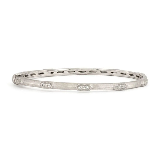 Sterling Silver Elongated Hexagon Bangle