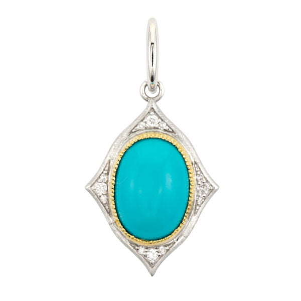 Mixed Metal Turquoise Pendant