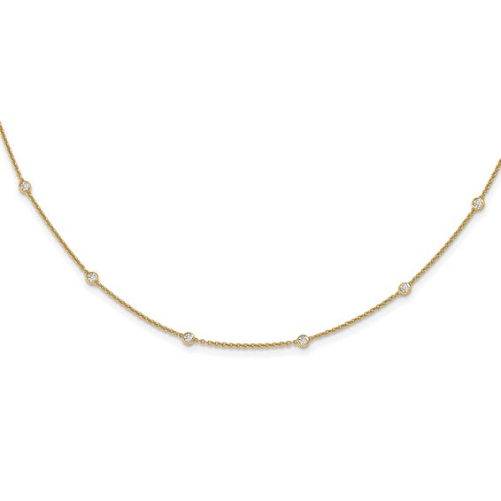 3/8 ctw Lab Grown Diamond Station Necklace