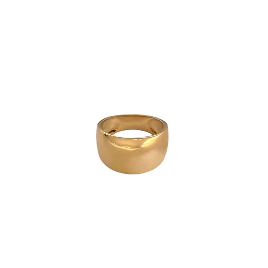 Wide Tapered Gold Band
