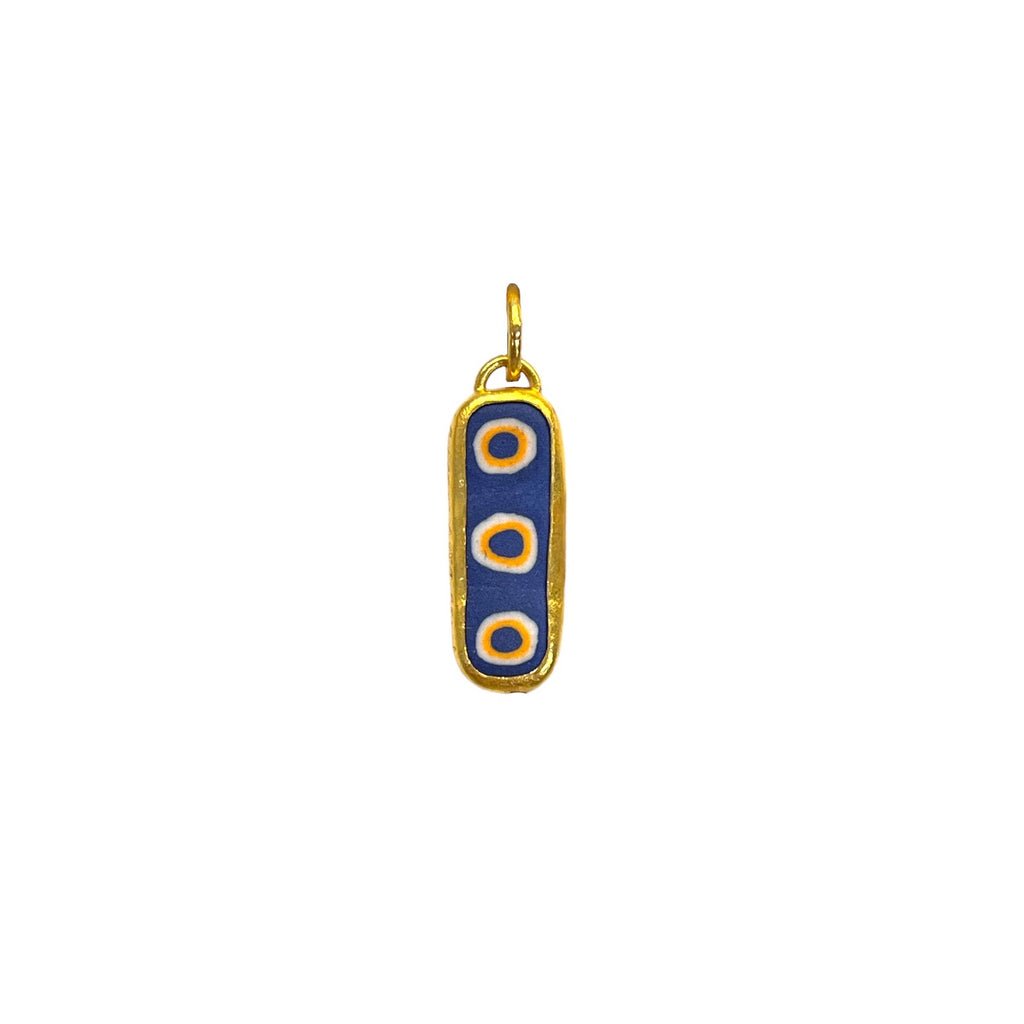 Blue Quartz Triple Evil Eye Charm