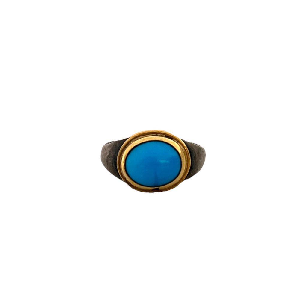 Two Toned Turquoise Ring