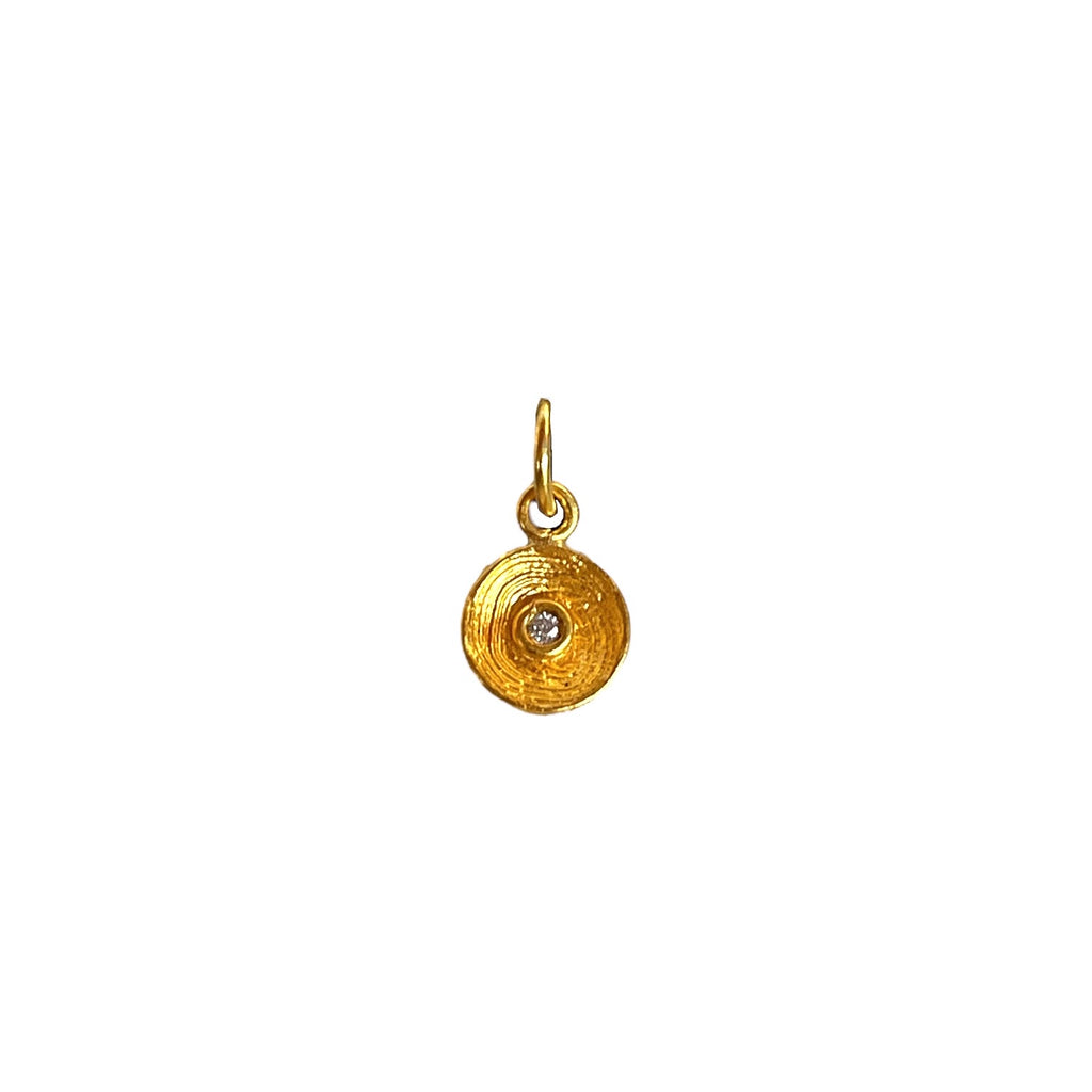 Mini Diamond Disc Charm