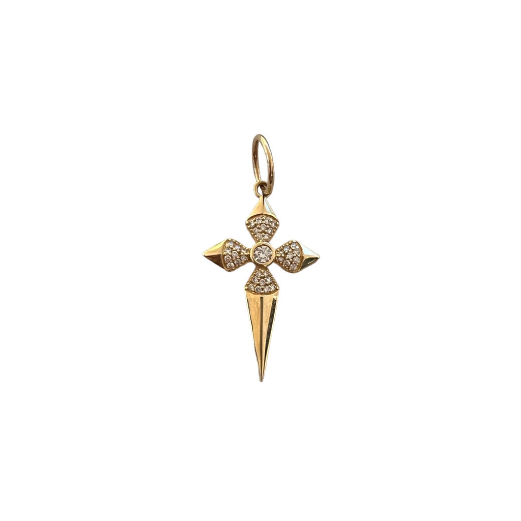 Gothic Diamond Cross Pendant