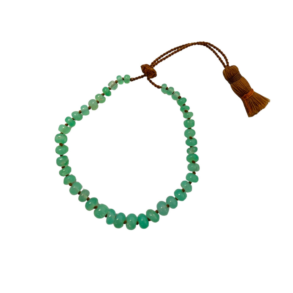 Knotted Chrysoprase Bracelet