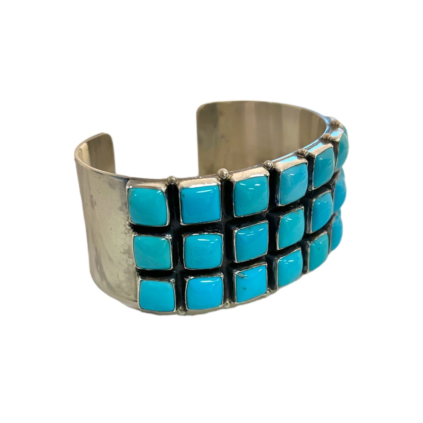 Wide Mutli Row Turquoise Cuff Bracelet