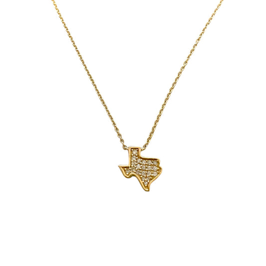 Pave Diamond Texas Necklace